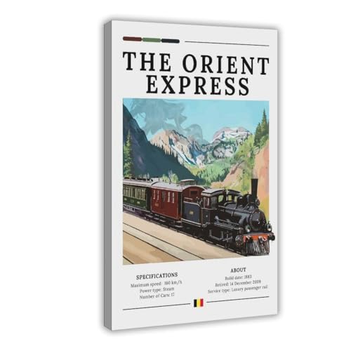 Poster Orient Express sur toile haut de gamme 50,8 x 76,2 cm art mural