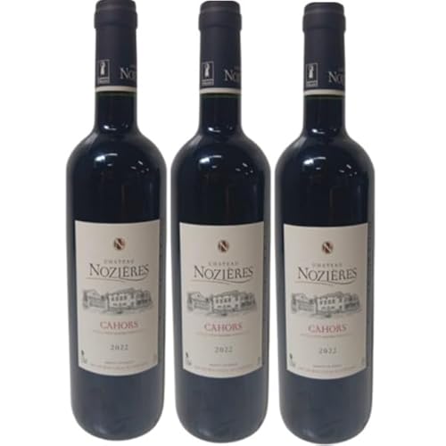 Cahors, Malbec & Merlot Rouge, AOP 2022 - Château Nozières, 3 x 75cl.