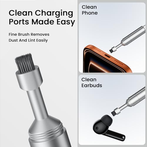 Image of ZORBES 2PCS 3-in-1 SIM Card Tray Removal Tool with Cleaning Brush, Portable Keychain Eject Pins Reset Needle Opener Cleaning Pen for Smartphones, Earbud Earphone, Aluminum Alloy Phone Accessory