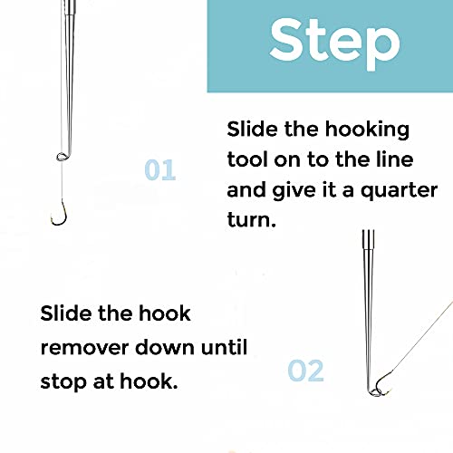 HITNEXT Fish Hook Removers, 6pcs Fishing Hook Removal Tool kit, Fish Hook detacher Extractor for Saltwater & Freshwater