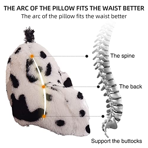 Aimuan Reading Pillow Bed Rest Pillow With Arms Plush Shaggy Fur Cushion For Adults Teens Incline Rest Sitting Up & Sleeping Snoring Pillow With Pregnancy Lumbar Back Support (Standard, White-Black) #TOP4
