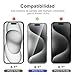 NEW'C 3 Pack Designed for iPhone 15 Pro Screen Protector (6.1 inches), Enhanced Tempered Glass Protection with easy installation tool included,Case Friendly Ultra Resistant