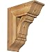 Ekena Millwork BKT0806X18X22OLY01RWR Olympic Traditional Rough Sawn Bracket w/Offset Brace, Western Red Cedar