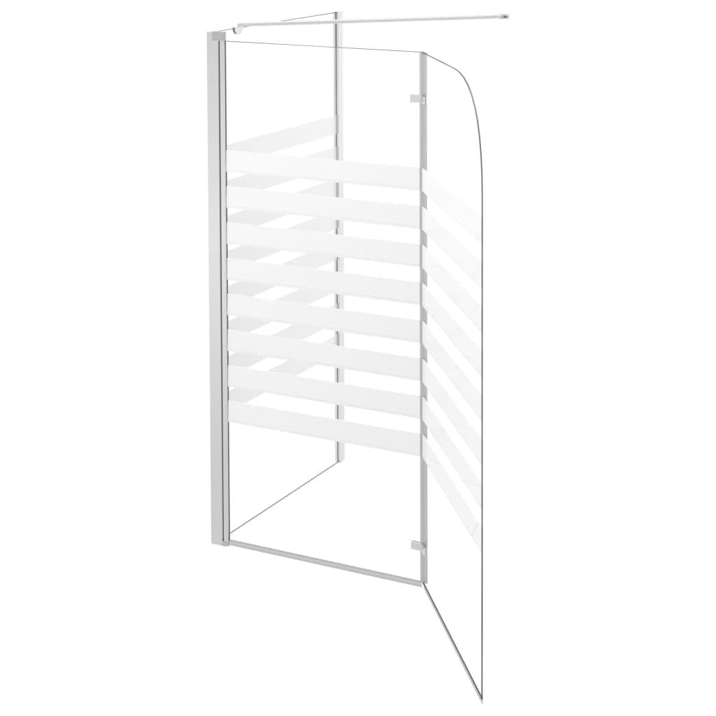 Recinto de baño cabina de ducha baño casa interior accesorios de montaje en pared 130 cm vidrio templado rayas 02_0003742