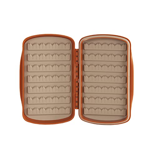 Fishpond Tacky Pescador Waterproof Silicone Slit Fly Box - Small - Burnt Orange | Small Fly Fishing Fly Box #TOP1