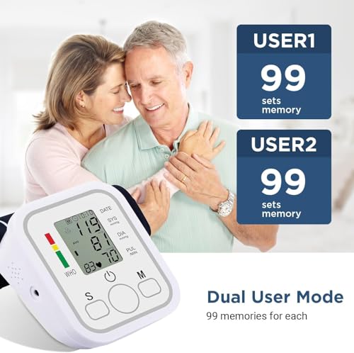Image of Blood Pressure Monitors, Upper Arm Large Cuff Blood Pressure Machine for Home Use, Universal Comfort Wide BP Cuff (22-32 cm), Basic Automatic Upper Arm Blood Pressure Monitor, Heart Rate Machines