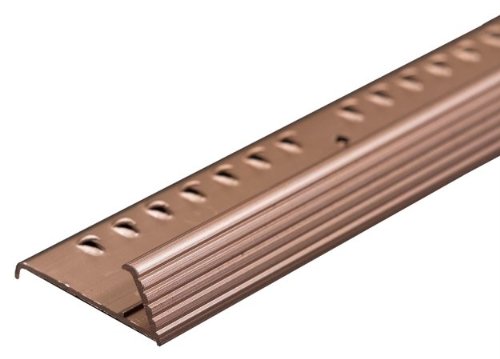 212 Main 1 - .38in. X 36in. Pewter Aluminum Floor & Carpet Gripper with Teeth 4388