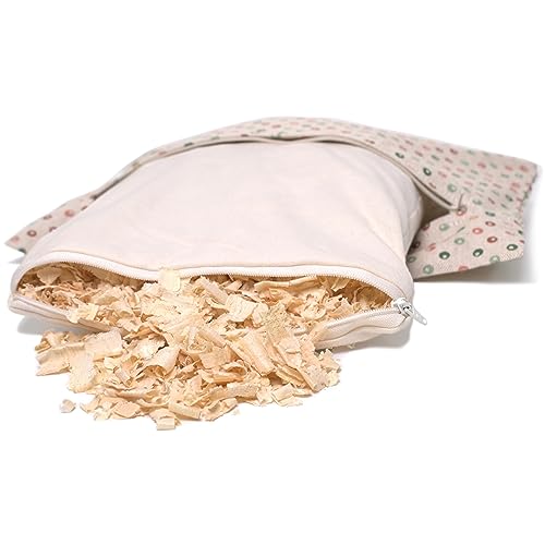 Zirbenkissen 30x20cm Bio-Baumwolle Punkte + Bio-Inlett - 100% naturrein. Duftkissen mit Zirbenspäne
