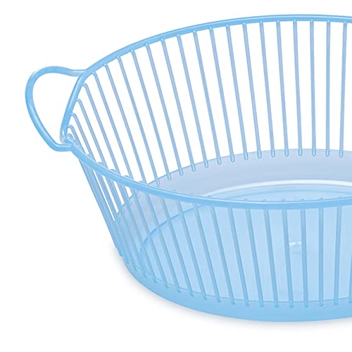 Adoleta Bebê Majestic Cesta de Roupas e Objetos Infantil, Azul (Translúcido), 38 x 62 x 26 cm