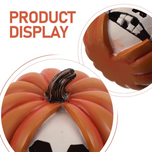 Calabaza y calavera de resina Toyvian adorno gótico resistente 4