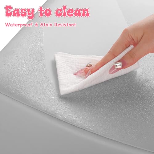 Image of Noverlife Gray Hair Washing Station for Toddler, Ergonomic Design Shampoo Buddy Foam Mat Foldable Sink Hair Washing Neck Support, Comfortable Hair Washing Mat with Zippers Hair Washing Seat for Sink