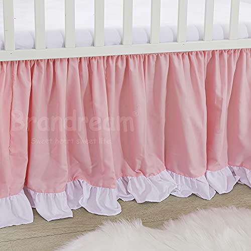 Brandream Baby Nursery Bedding Farmhouse Girls Crib Bedding Luxury Diamond Baby Blanket Set, 4 Piece Jade Pink Baby Bedding #TOP2