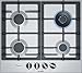 Bosch Elettrodomestici PCH6A5B90 Serie 6, Piano cottura a gas, 60 cm, acciaio inox