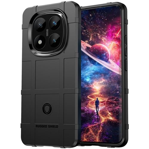 Ysnzaq Xiaomi Redmi Note 14 Pro+ Plus 5G�P�[�X�A����~�߃e�N�X�`���[�h�f�U�C���w�r�[�f���[�e�B�[�A�[�}�[�P�[�X�A�~���^���[�O���[�h�ϏՌ����ȃX�}�z�P�[�X Redmi Note 14 Pro Plus HD�p �u���b