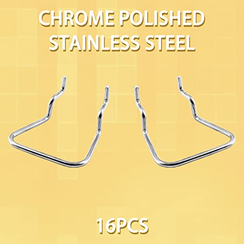 Suiwotin EKIS1073 16Pcs Pegboard Pliers Holders, Stainless Steel Shelving Accessories, Double Loop Pliers Hook thumb #3