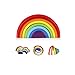 Coogam Wooden Rainbow Stacker Nesting Puzzle Blocks - Tunnel Stacking Game Building Creative Color Shape Matching Jigsaw Learning Toy Set Board Early Development Gift for Kids Boy Girl Toddler