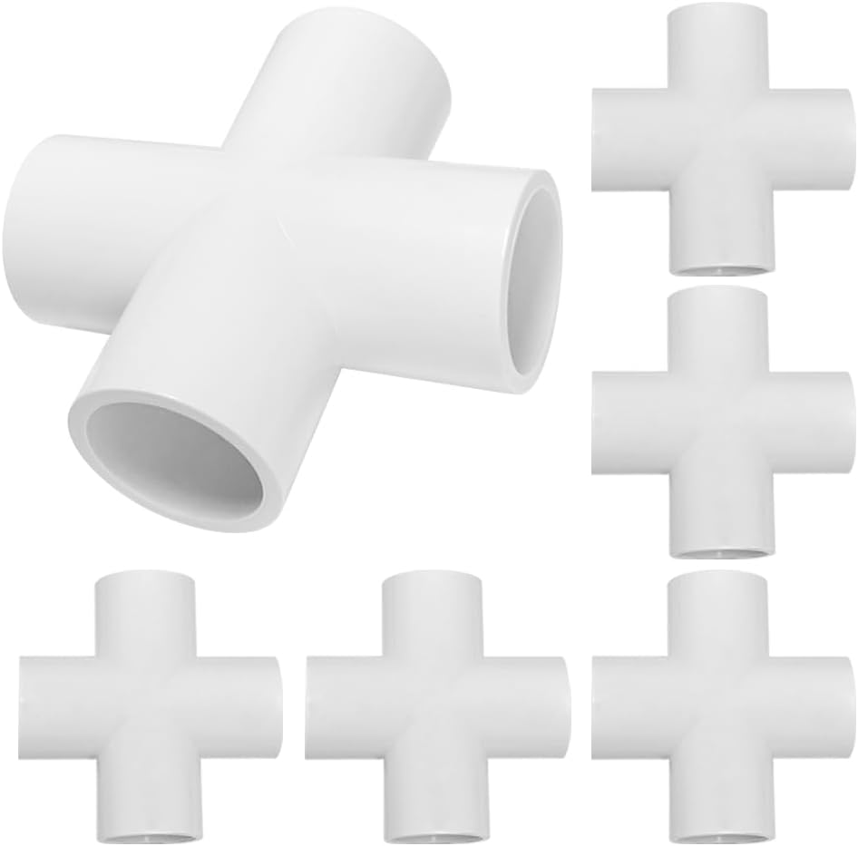 Buy 12 Pack 4 Way 1/2 Inch PVC Fitting Corner Cross Elbow, 1/2" PVC