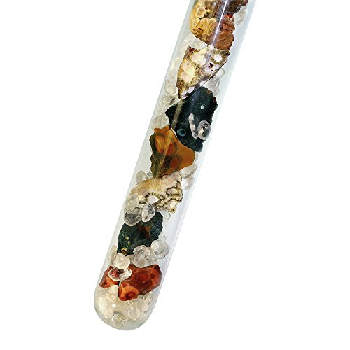 Varilla de piedras preciosas para la energetización del agua potable, de 25 cm, llena de finas gemas: renovación