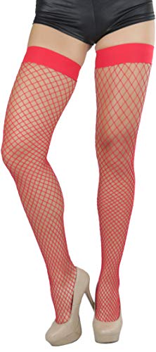 Image of ToBeInStyle Womens Versitile and Stylish Every-day Fishnet Thigh Highs