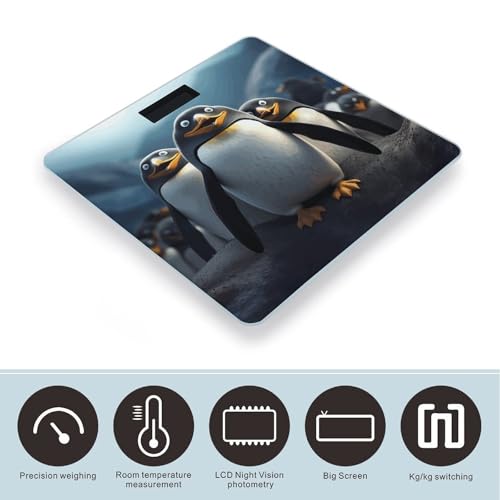 Báscula digital para baño JTREHY con pantalla LCD grande miniatura 3