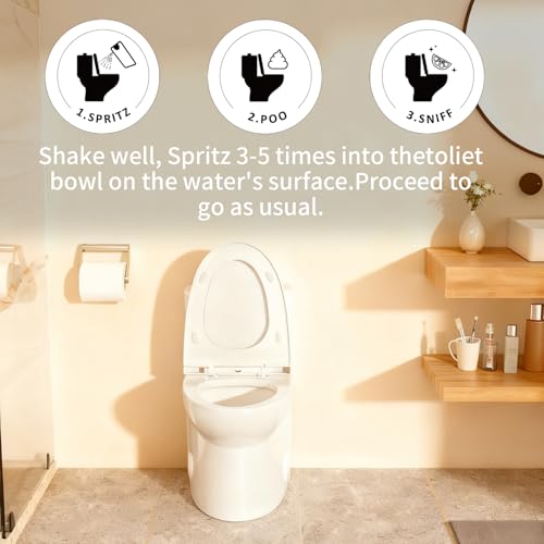 Image of Travel Size Toilet Spray 4-Pack, Travel Essentials Toiletries, Pocket Size Pre-Poo Spray, Bathroom Odor Deodorizer, Up to 240 Uses, 4 Refreshing Scents