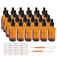 24 Bottiglie Contagocce In Vetro Ambrato Da 30ml - Ideali Per Oli Essenziali E Aromaterapia - Foto 1