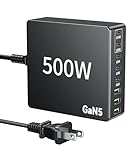 500W USB C Charger Fast GAN Charger Block 8 Multi Port Charging Station Hub Brick Dual PD 100W Laptop Charger for DELL HP MacBook Pro/Air/All iPad iPhone 16 15/14/13/Pro Max/Samsung Galaxy Note