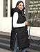 HEEKPEK Womens Puffer Vest Winter Hooded Sleeveless Zip Up Long Puffy Jacket Warm Thick Quilted Coats with Pockets(Black,X-L)