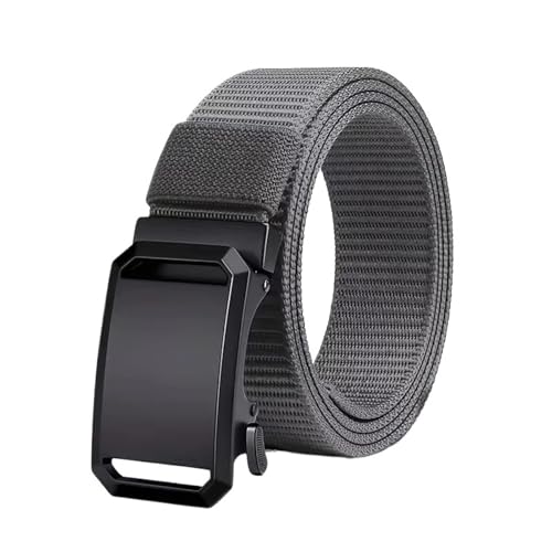 1 PCS Men's Belt Automatic Metal Buckle Webbing Outdoor Work Toothless Sports Canvas