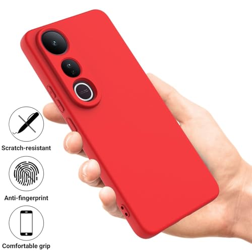 Image of Back Cover for Vivo V50 Lite 5G / V50 Lite 4G | Full Camera Protection | Premium Liquid Silicon Case | Flexible Bumper Case for Vivo V50 Lite 5G / V50 Lite 4G (Red)