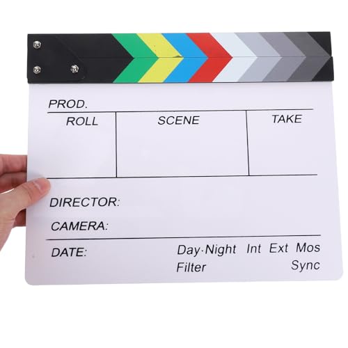 Clap de cinéma acrylique blanc léger pour accessoire de décoration
