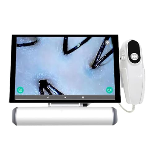 SULQING Analizador De Cabello Profesional para DiagnóStico De Piel, Detector de Piel Digital, Detector de Cuero Cabelludo de Doble Sonda, Plug and Play/conectividad Inalámbrica