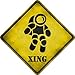 SMART BLONDE Astronaut Xing Novelty Metal Crossing Sign CX-146