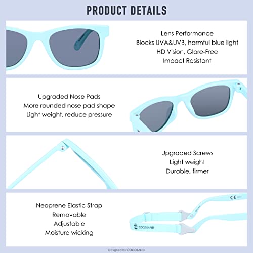 Image of COCOSAND Flexible Polarized Baby Sunglasses with Strap