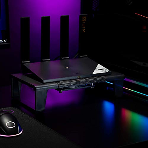 Image of Cooler Master NotePal Connect Stand Network Devices Cooling Solution, Metal Mesh, SickleFlow 120 Reverse Edition Fan, and USB Connectivity