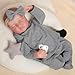 FOCKOF Realistic Reborn Baby Dolls-18 Inch Real Life Baby Dolls Girl Lifelike Baby Doll with Accessories for 3+ Years Old (Gray)