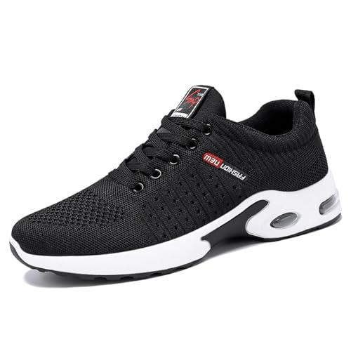 zcoliランニングシューズ 軽量 メンズ スニーカー レディース スポーツシューズ 通気メッシュ エアライトウォーキング トレーニング カジュアル 通学 通勤 日常着用 ブラック 黒 25.0cm