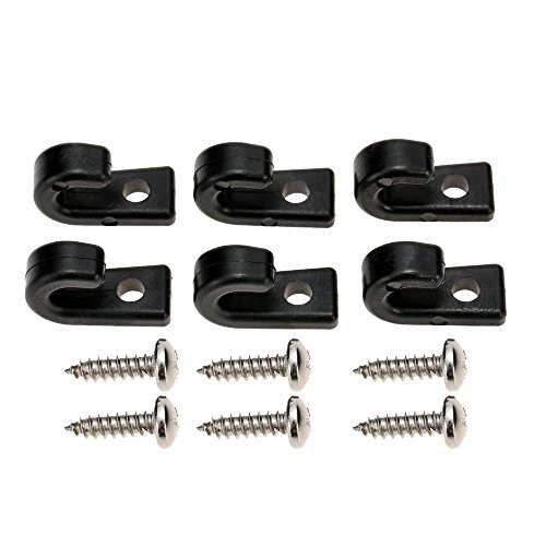 J-Hooks, Andoer Ganchos em J de 6 peças de nylon para caiaques, canoas ou barcos com parafusos, ganc