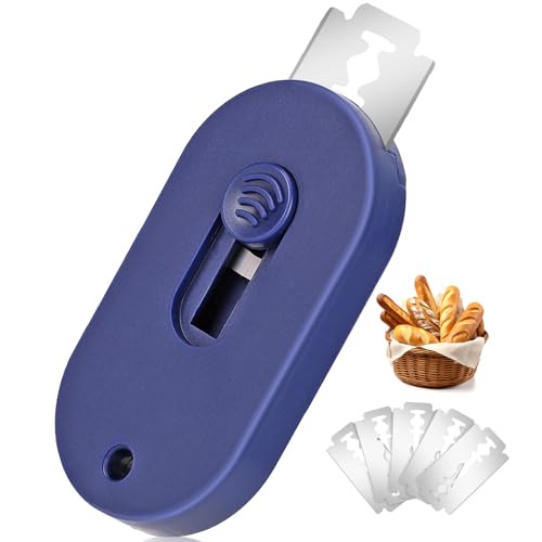 Upgraded Bread Lame Dough Scoring Tool, Magnetic Sourdough Scoring Tool with 5Pcs Blades, for Professional Sourdough Baking&Bread Making Tools, Premium Push-pull Handle Lame Bread Tool Easy to Clean