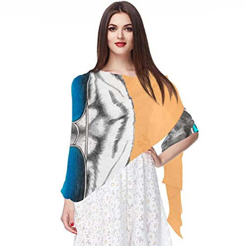 Foulard fin pour la plage en mousseline, étole longue protection légère et style hijab