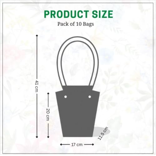 Image of Oasis Pack of 10 Conical Light Pink Flower Hamper Bags | Premium Floral Packaging Bags for Rakhi Gift Hampers, Flower Bouquets, Wedding, Return Gifts, Decorative Presentation & Florist Supplies.