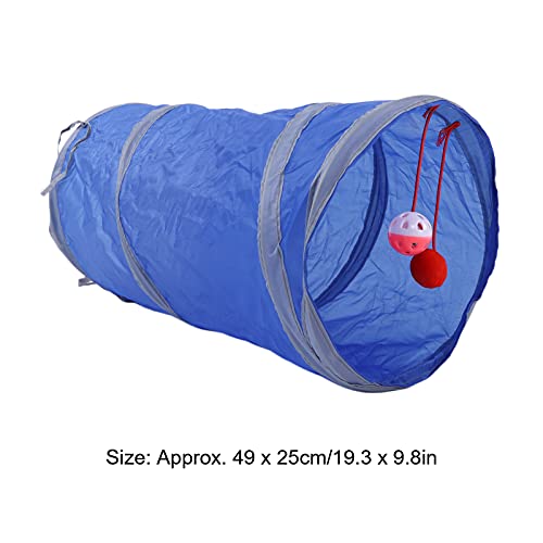 Omquot Interaktiver Katzentunnel aus Polyester, Faltbares Spielzeug mit Hängendem Ball für Katzen, Kaninchen, Welpen, Langlebig, Einfache Reinigung, Reduziert Negative Emotionen, Zum Spielen-4
