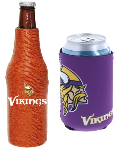 Football Can & Bottle Holder Insulator Beverage Huggie Cooler (Mi...