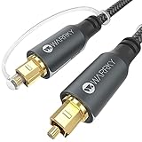 【Breite Kompatibilität】WARRKY optisches digital Audiokabel, geeignet für Geräte mit Standard-Toslink-Anschlüssen (S / PDIF, optisch). Perfekt zum Anschluss von Soundbars und Heimkinos an Receiver/Vorverstärker, Audioprozessor, DAC, DVDs, Blu-ray, Fernseher, PS4, PlayStation, Xbox-Gaming-Systeme usw.