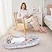 Viviland Baby Lounger Snuggle Me Lounger Fits 0-24 Months Newborn Infant Babies, White Feather