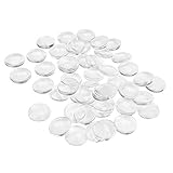 100 Pieces Glass Dome Cabochons Clear Round Cabochons Tiles Clear Cameo, Non-calibrated Round For Cameo Pendants, Photo Jewelry, Rings, Necklaces ( 30 mm )