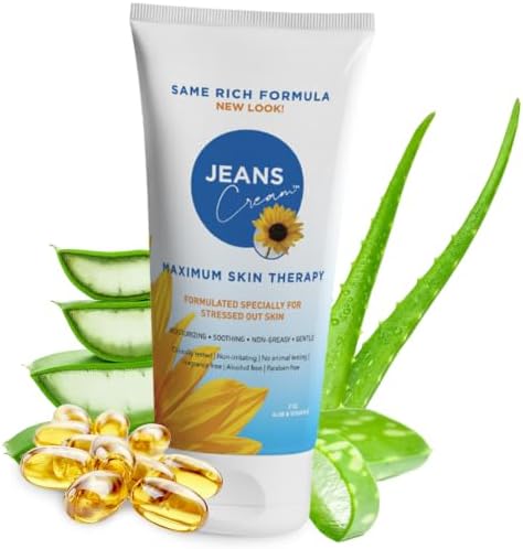 Jeans Cream Radiation Burn Cream - Unscented Vitamin E & Aloe Vera, 2oz