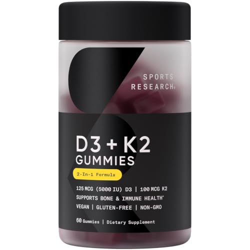 Sports Research Vegan D3+K2 Gummies