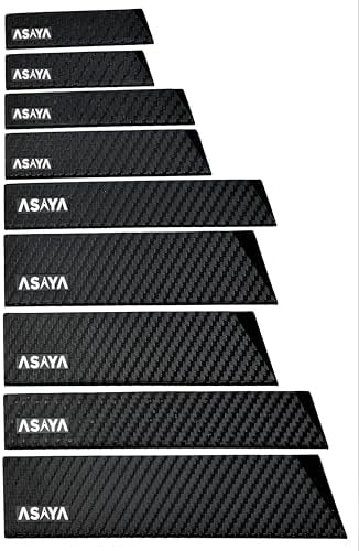 Asaya Professional Knife Edge Guards -Universal Blade Covers - Extra Strength, ABS Plastic and BPA-Free Felt Lining, non-Toxic and Food Safe - Knives Not Included (9Pcs)