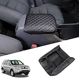 HIRUFAIT Center Console Armrest Cover for Honda Pilot 2003 2004 2005 2006 2007 2008 Accessories, Leather Armrest Lid Cushion Pad, Armrest Seat Box Cover Mat (no Pockets)